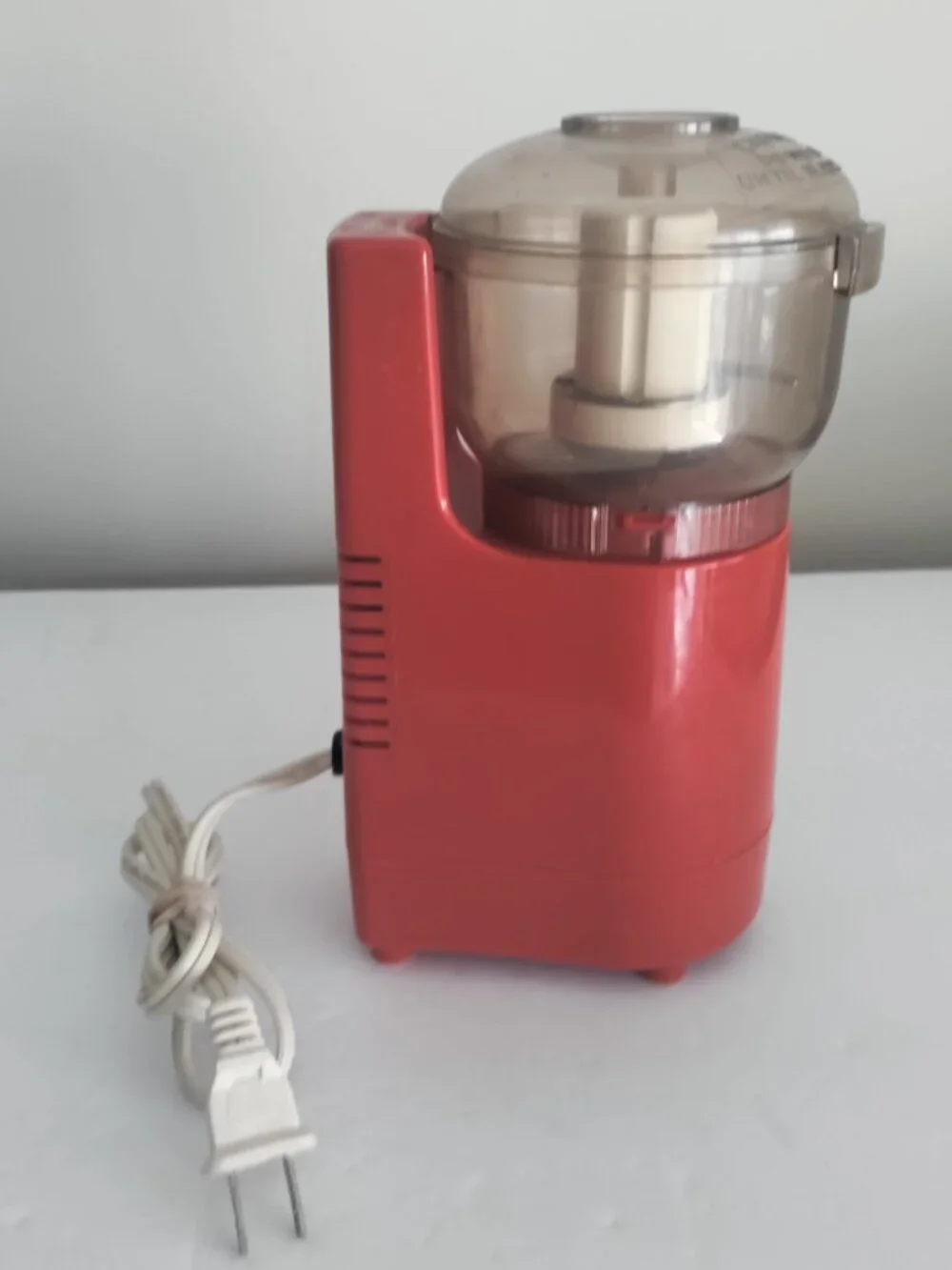 Sunbeam Oskar Jr Chopper Plus Mini Grinder Food Processor Red 14137 Tested Works